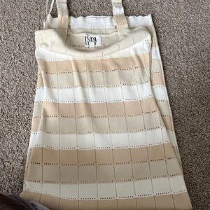 Striped Knit midi dress